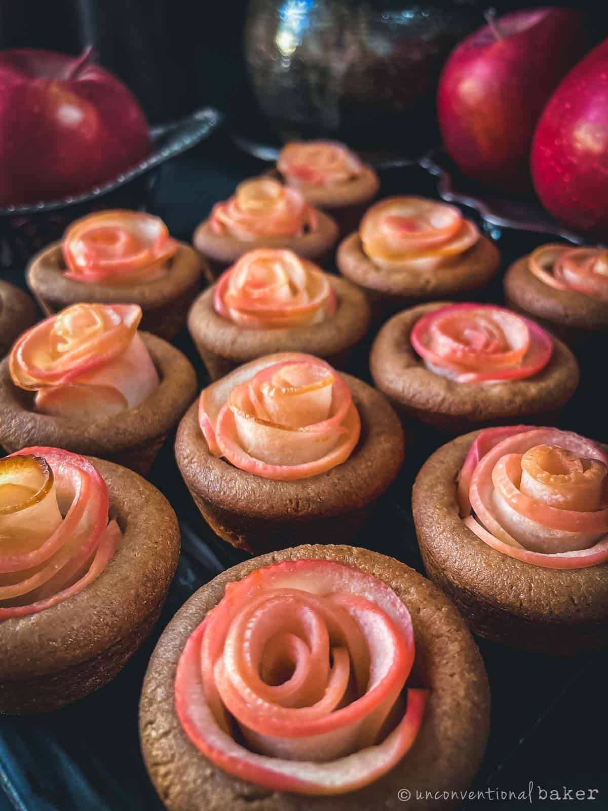 gluten-free apple rosette cookies