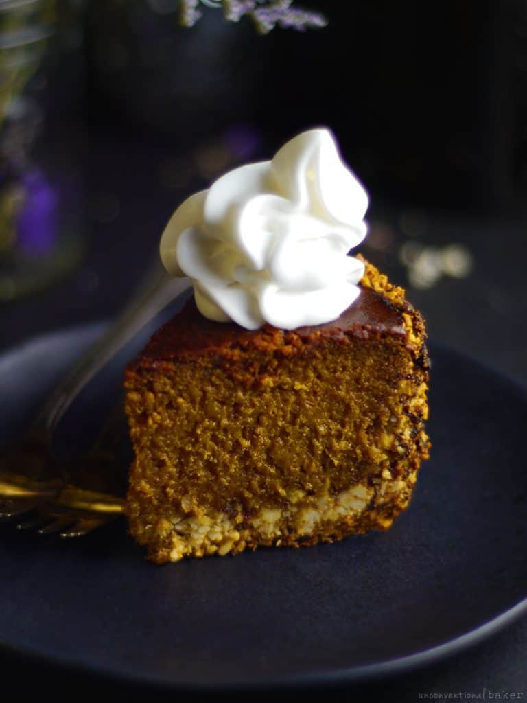 Baked Pumpkin Cheesecake (Free From: dairy, gluten & grains, added oils, refined sugar)