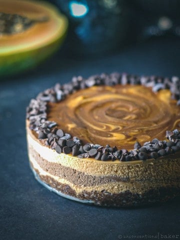 raw vegan chocolate papaya cheesecake recipe