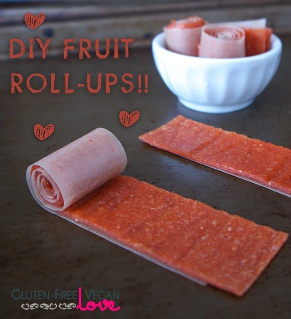 Mango Strawberry DIY Fruit Roll-Ups {Gluten-Free, Vegan, Paleo, Raw, Fruit-Sweetened}