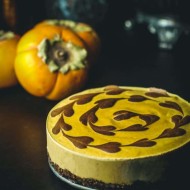 Chocolate Persimmon Cheesecake