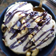 No Churn, Dairy-Free Peanut Butter Chocolate Chip Ice Cream