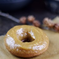 Maple Tahini Glazed Baked Donuts